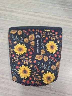Javasok Sunflower  - Black & Yellow Floral Medium 24-28 Oz BNWOT